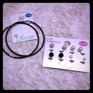 Brand New Hoop and cute Clip on earrings💖